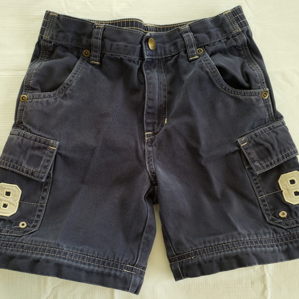 Little Boys Navy Blue Cargo Shorts